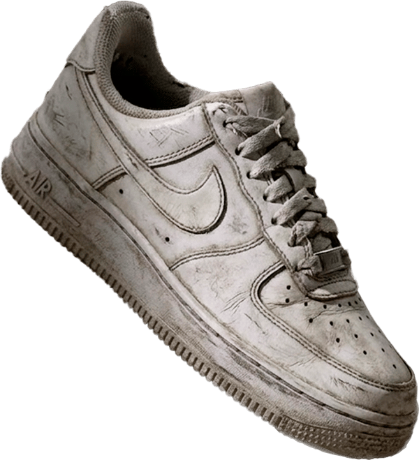 Zapatilla usada — antes