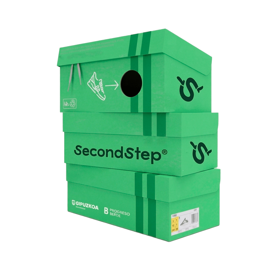 Cajas de donación Second Step en el punto de recogida