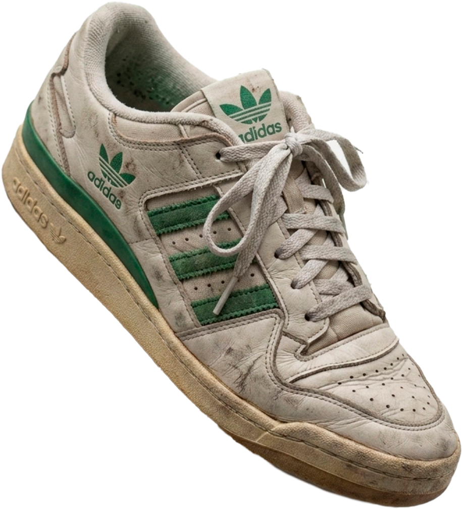 Erabilitako zapatila garbitu aurretik