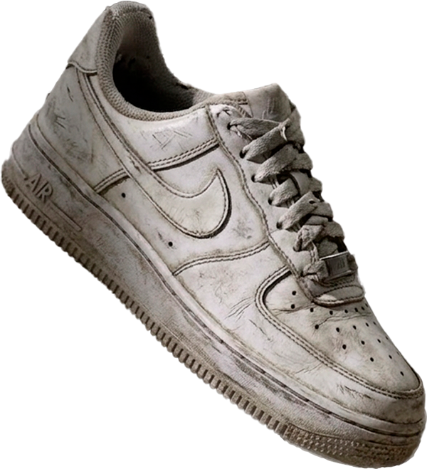 Zapatilla usada — antes