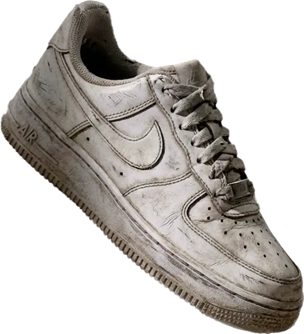 Zapatilla usada — antes